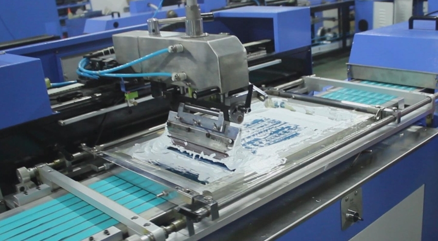 Single Color Garment Labels Automatic Screen Printing Machine for Sale